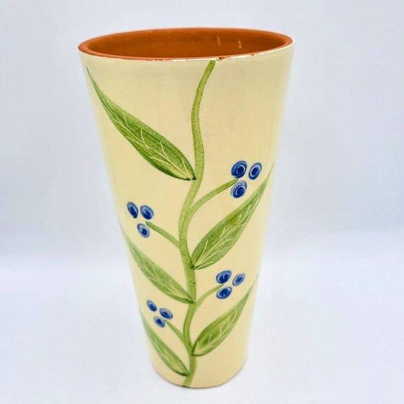 Accents Large 1 5 Blueberry Bush Flower Vase Made In Portugal Pottery
